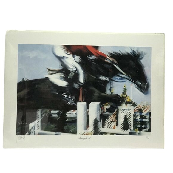 Paul Van Ginkel Print "Winning Streak"  39/130  Horse Racing Signed  19" x 14" - Picture 1 of 7